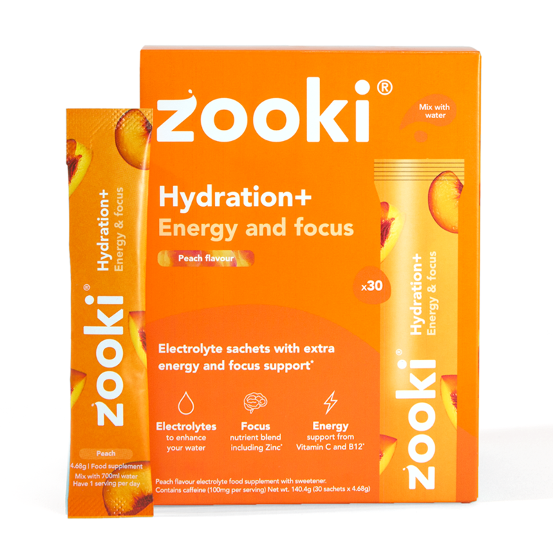 Zooki Hydrate+ Energy & Focus Hydration Pack Of 30