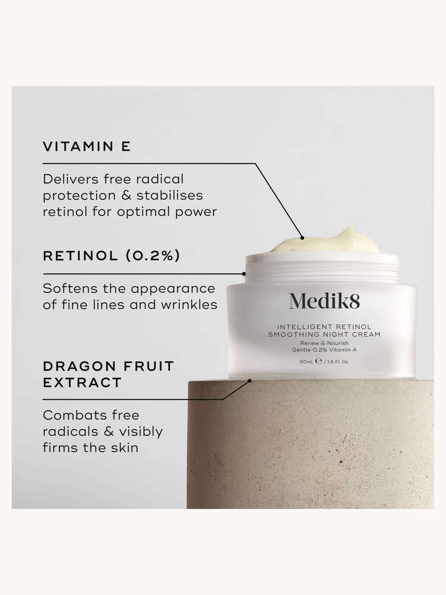 Medik8 Intelligent Retinol Smoothing Night Cream 50ml