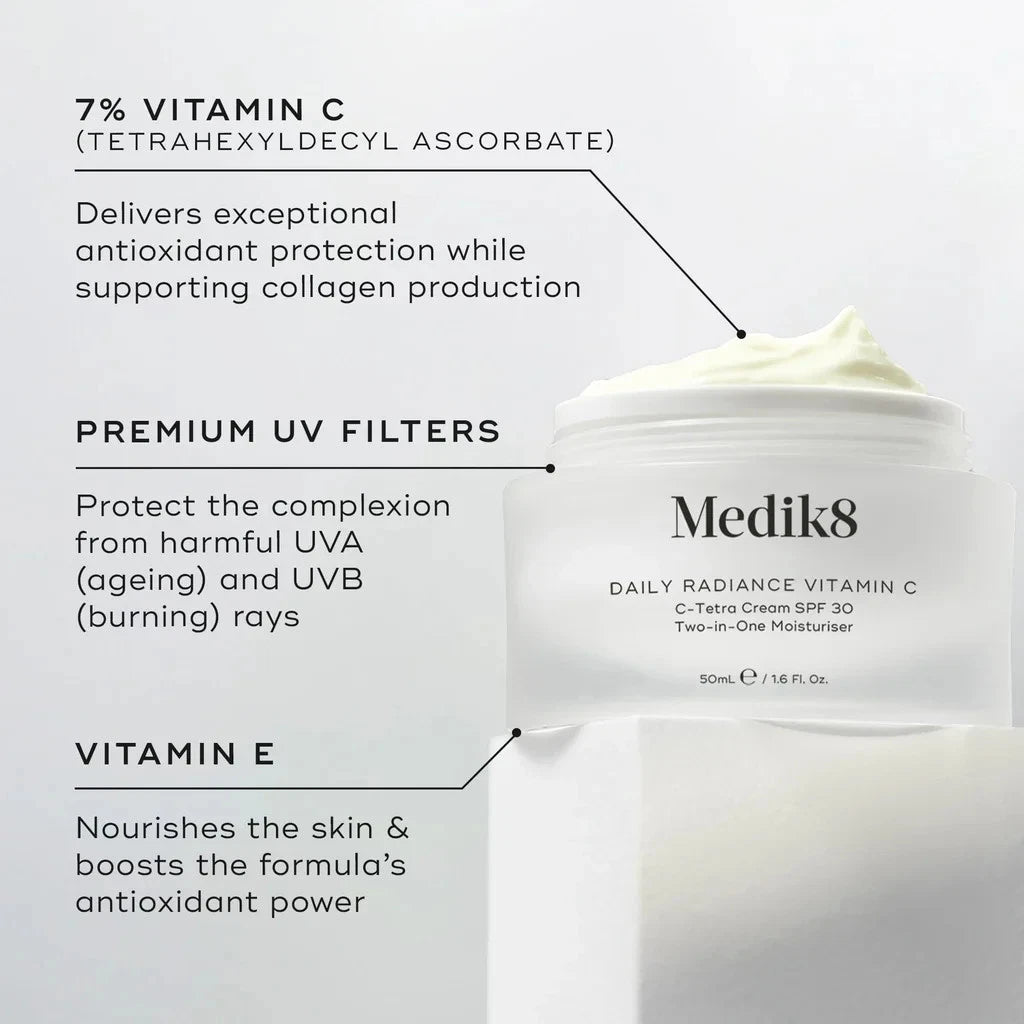 Medik8 Daily Radiance Vitamin C Tetra Cream SPF 30 50ml